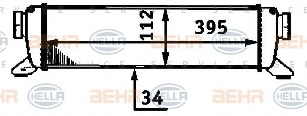 BEHR HELLA SERVICE 8ML376723311 Интеркулер для MERCEDES-BENZ A-CLASS
