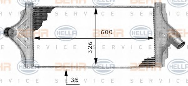 BEHR HELLA SERVICE 8ML376723351 Интеркулер для RENAULT ESPACE