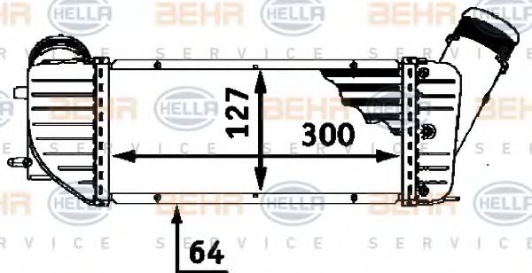 BEHR HELLA SERVICE 8ML376723371 Интеркулер для PEUGEOT
