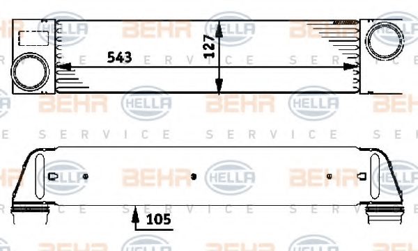 BEHR HELLA SERVICE 8ML376723451 Интеркулер для LAND ROVER