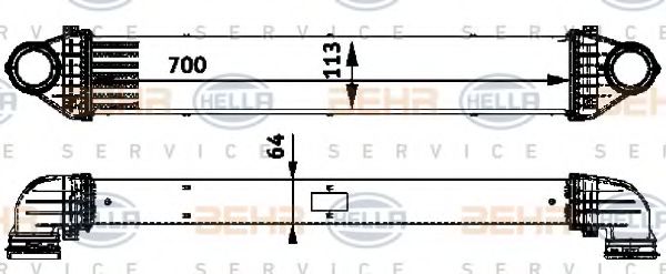 BEHR HELLA SERVICE 8ML376723551 Интеркулер для MERCEDES-BENZ A-CLASS