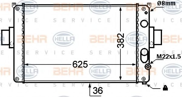 BEHR HELLA SERVICE 8MK376724501 Радиатор охлаждения двигателя для IVECO