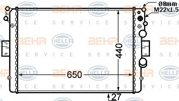 BEHR HELLA SERVICE 8MK376724561 Радиатор охлаждения двигателя для IVECO