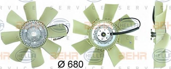 BEHR HELLA SERVICE 8MV376729491 Вентилятор системы охлаждения двигателя для RENAULT TRUCKS