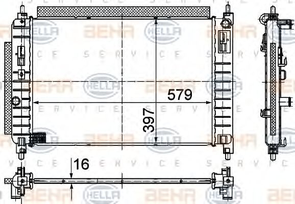 8MK 376 730-811 BEHR HELLA SERVICE Радиатор, охлаждение двигателя 8MK 376 730-811 BEHR HELLA SERVICE Радиатор, охлаждение двигателя