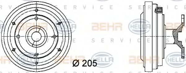 BEHR HELLA SERVICE 8MV376731431 Вентилятор системы охлаждения двигателя для IVECO
