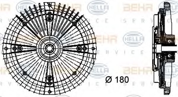 BEHR HELLA SERVICE 8MV376732461 Вентилятор системы охлаждения двигателя для SSANGYONG