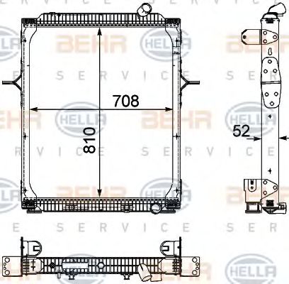 BEHR HELLA SERVICE 8MK376745171 Радиатор охлаждения двигателя для RENAULT TRUCKS