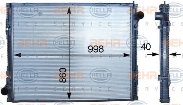 BEHR HELLA SERVICE 8MK376745741 Радиатор охлаждения двигателя для SCANIA P,G,R,T
