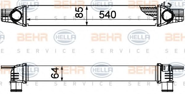 BEHR HELLA SERVICE 8ML376746531 Интеркулер для PEUGEOT