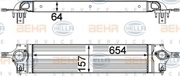 BEHR HELLA SERVICE 8ML376746601 Интеркулер для NISSAN
