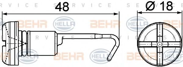 BEHR HELLA SERVICE 9NS376747011 Радиатор охлаждения двигателя BEHR HELLA SERVICE для PORSCHE