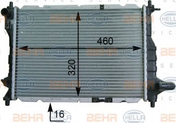BEHR HELLA SERVICE 8MK376748721 Радиатор охлаждения двигателя для CHEVROLET SPARK