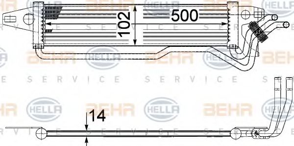 BEHR HELLA SERVICE 8MK376749811 Радиатор охлаждения двигателя для MERCEDES-BENZ M-CLASS