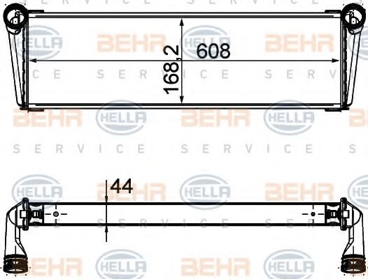 BEHR HELLA SERVICE 8MK376756541 Радиатор охлаждения двигателя для PORSCHE