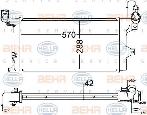 BEHR HELLA SERVICE 8MK376758031 Радиатор охлаждения двигателя для MERCEDES-BENZ ATEGO