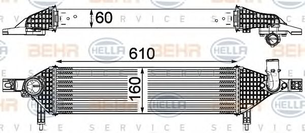 BEHR HELLA SERVICE 8ML376762201 Интеркулер для NISSAN