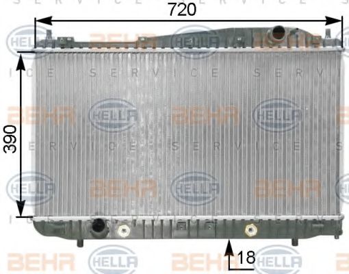 BEHR HELLA SERVICE 8MK376763251 Радиатор охлаждения двигателя для CHEVROLET