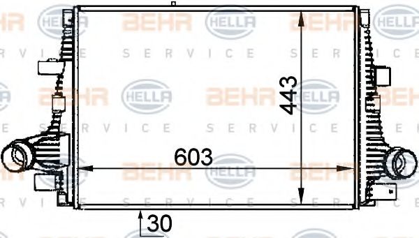 BEHR HELLA SERVICE 8ML376765061 Интеркулер для ALFA ROMEO SPIDER