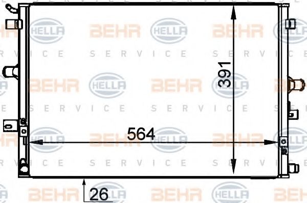BEHR HELLA SERVICE 8ML376765081 Интеркулер для JAGUAR