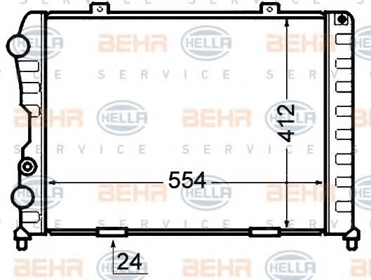 BEHR HELLA SERVICE 8MK376766001 Радиатор охлаждения двигателя для ALFA ROMEO GTV