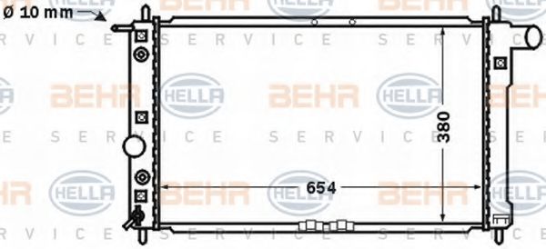 BEHR HELLA SERVICE 8MK376767201 Радиатор охлаждения двигателя BEHR HELLA SERVICE для DAEWOO