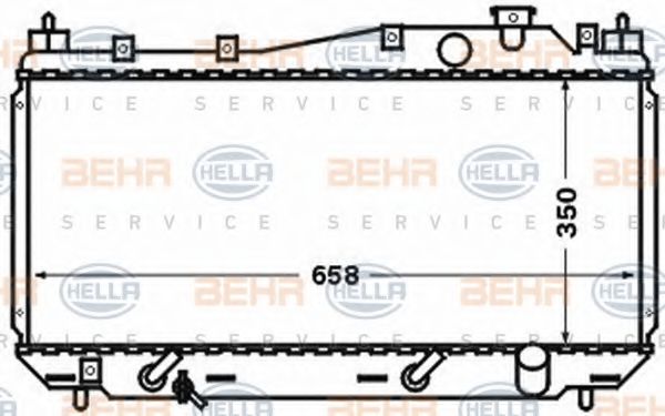 BEHR HELLA SERVICE 8MK376768301 Радиатор охлаждения двигателя BEHR HELLA SERVICE для HONDA