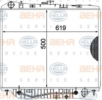 BEHR HELLA SERVICE 8MK376771101 Радиатор охлаждения двигателя для OPEL MONTEREY