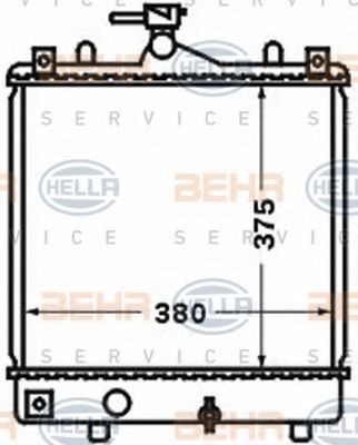 BEHR HELLA SERVICE 8MK376771161 Радиатор охлаждения двигателя для OPEL AGILA