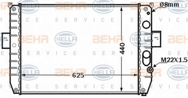 BEHR HELLA SERVICE 8MK376774401 Радиатор охлаждения двигателя для IVECO