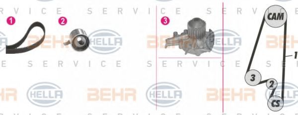 BEHR HELLA SERVICE 8MP376811891 Комплект ГРМ для CHEVROLET SPARK