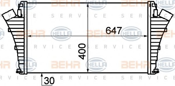 BEHR HELLA SERVICE 8ML376899151 Интеркулер для SAAB