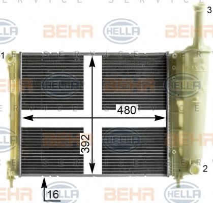BEHR HELLA SERVICE 8MK376900301 Радиатор охлаждения двигателя для LANCIA