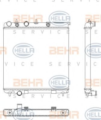 BEHR HELLA SERVICE 8MK376901071 Радиатор охлаждения двигателя для PEUGEOT 208