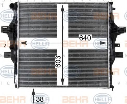 BEHR HELLA SERVICE 8MK376903611 Радиатор охлаждения двигателя для IVECO
