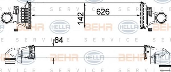 BEHR HELLA SERVICE 8ML376924001 Интеркулер для MERCEDES-BENZ CLA