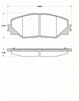 TRISCAN 811013068 Тормозные колодки для TOYOTA AURIS