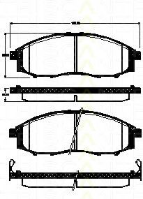 TRISCAN 811014042 Тормозные колодки TRISCAN для NISSAN