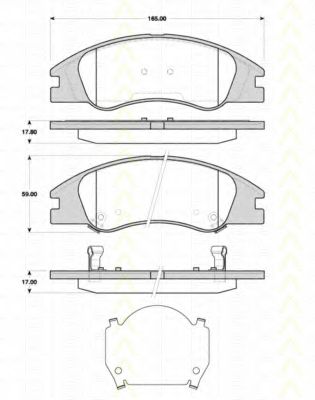 TRISCAN 811018022 Тормозные колодки TRISCAN для KIA