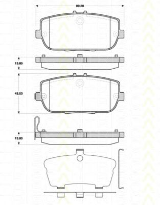 TRISCAN 811050026 Тормозные колодки TRISCAN для MAZDA