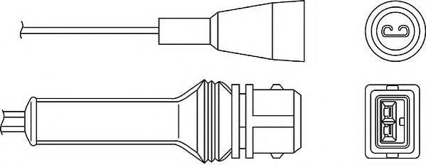 BERU OZH046 Лямбда-зонд для SAAB 900