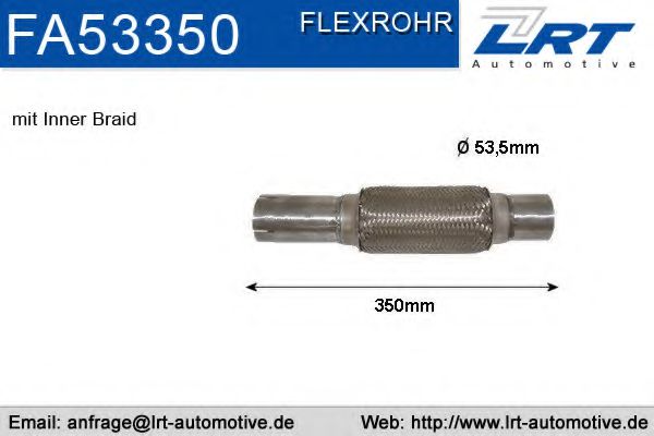 LRT FA53350 Гофра глушителя для FIAT