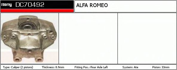 DELCO REMY DC70466 Тормозной суппорт DELCO REMY DC70466 Тормозной суппорт