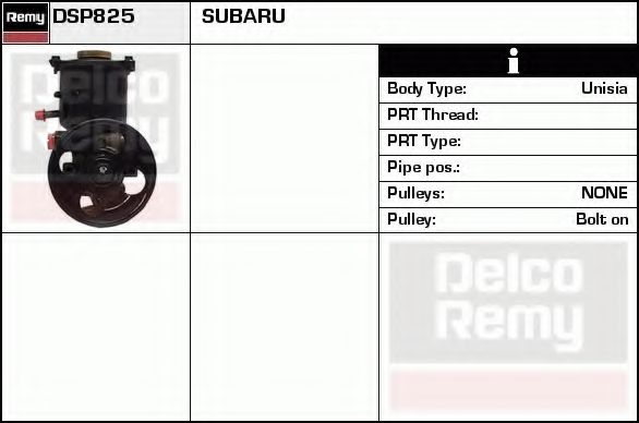 DELCO REMY DSP825 Рулевая рейка для SUBARU