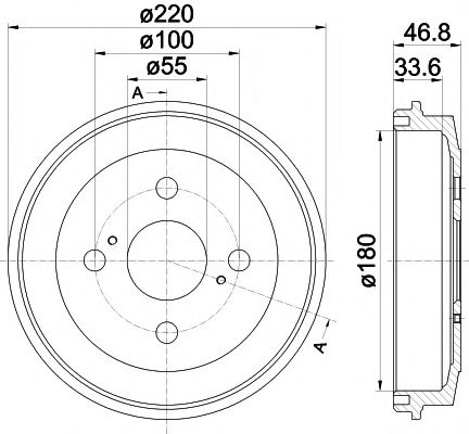 PAGID 61367 Тормозной барабан для DAIHATSU MATERIA