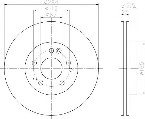 PAGID 52128 Тормозные диски PAGID для MERCEDES-BENZ