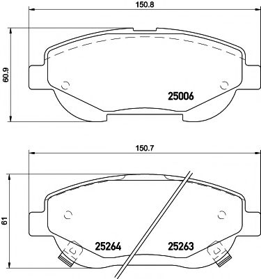 PAGID T2039 Тормозные колодки для TOYOTA VERSO