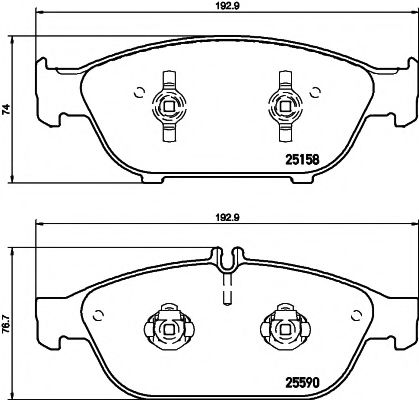 PAGID T3155 Тормозные колодки PAGID для MERCEDES-BENZ E-CLASS