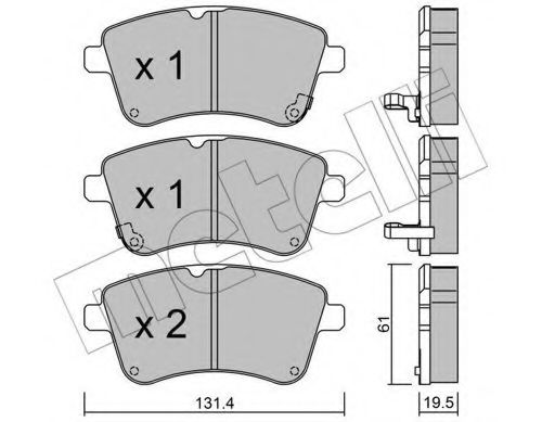 METELLI 2209130 Тормозные колодки METELLI для KIA