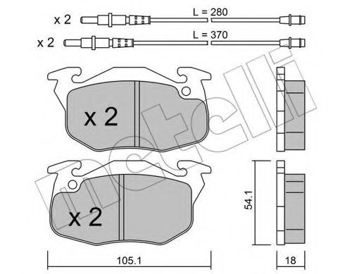 METELLI 2200371 Тормозные колодки METELLI для CITROEN